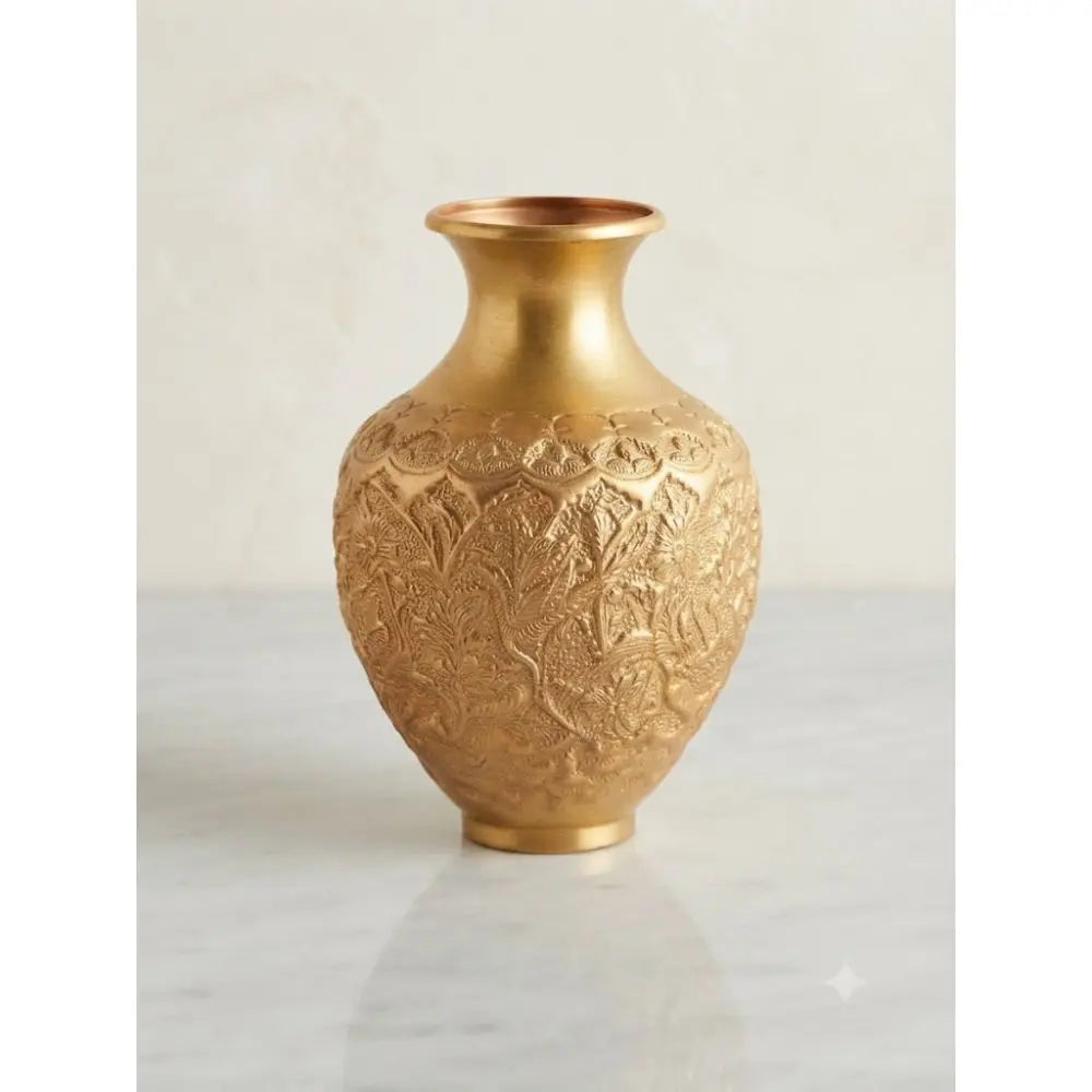 Perfect for a curated Persian-style aesthetic, this gold-plated vessel brings an air of timeless elegance and cultural charm to your home decor